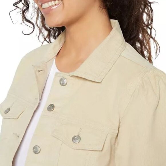 Gap Women's Corduroy Jacket in Oyster Grey MEDIUM BNWT - Picture 4 of 10